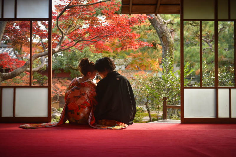 紅葉の和装・・・