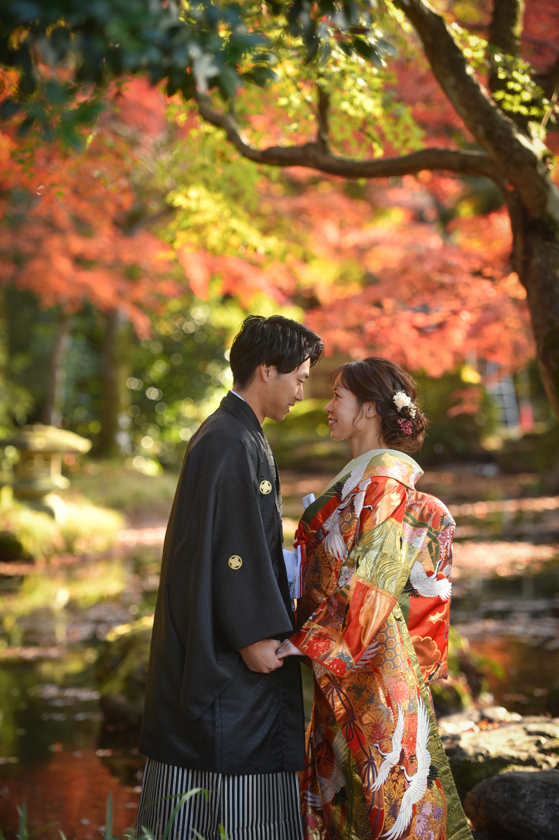 岐阜公園は紅葉祭り