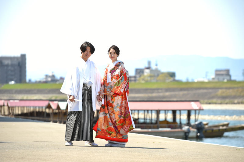 鵜飼の屋形船・・・