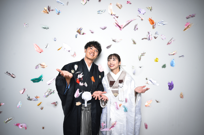 折り鶴シャワーを・・・