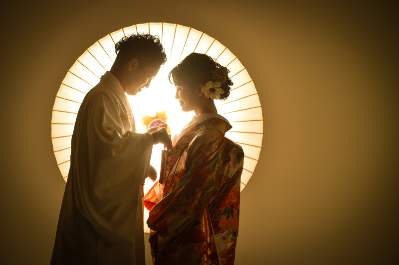 傘シルエット・・・