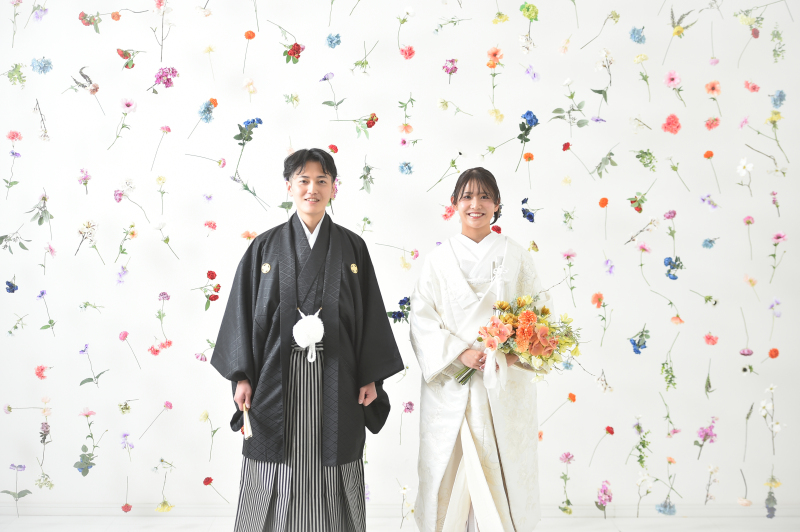 フラワーカーテンから撮影スタート！！