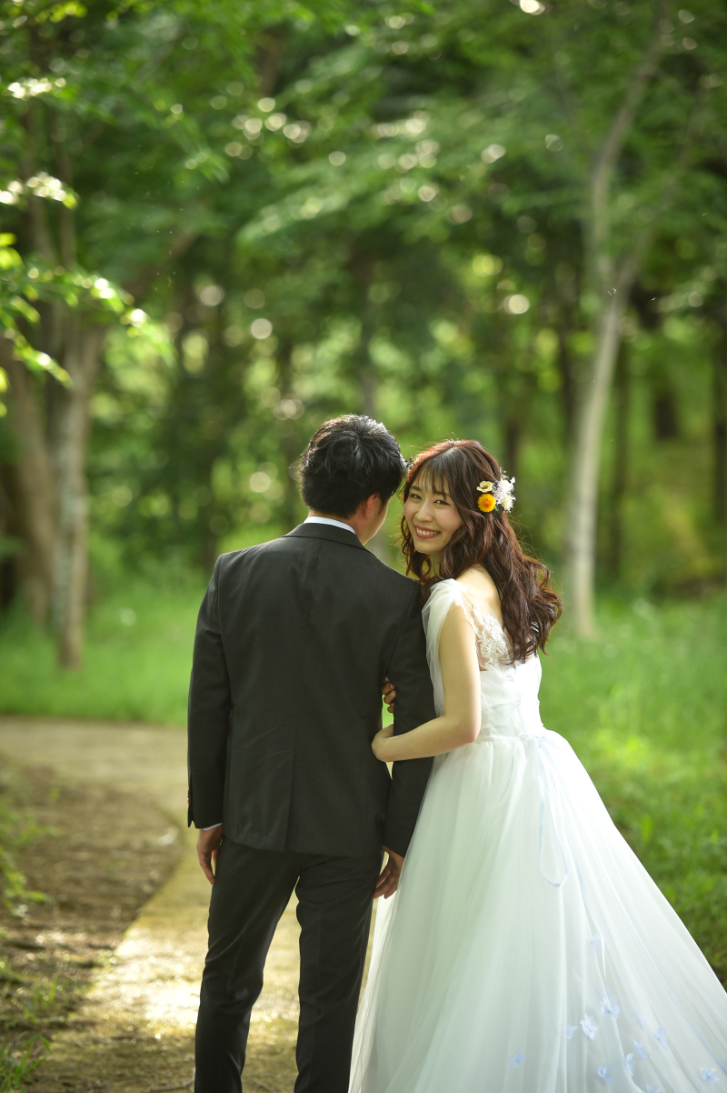 ドレスは新婦様のお母さんの手作りです♪