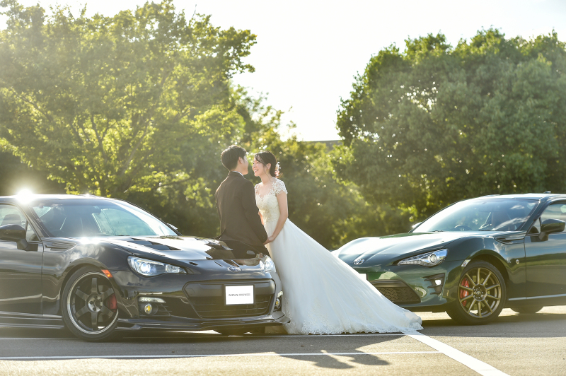 愛車とブライダルフォト【洋装ロケーション】