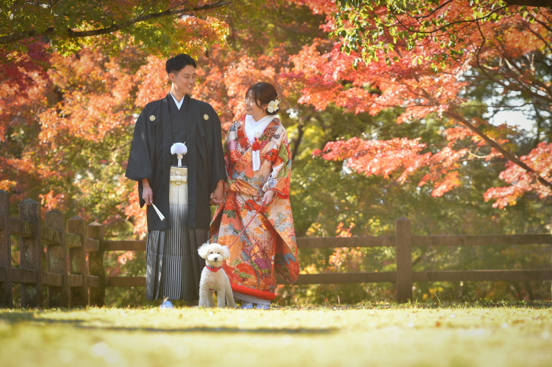 ペットとも撮影できます