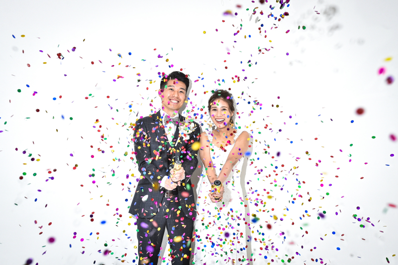 正面コンフェッティー