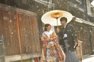 【洋装１和装１】スタジオ→ロケーション　〜Powdered snow〜