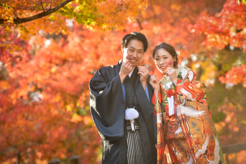 【和装2・スタジオ+ロケ】Autumn leaves are beautiful