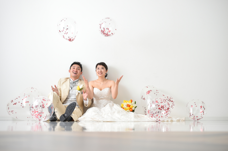 たくさんの風船を・・・