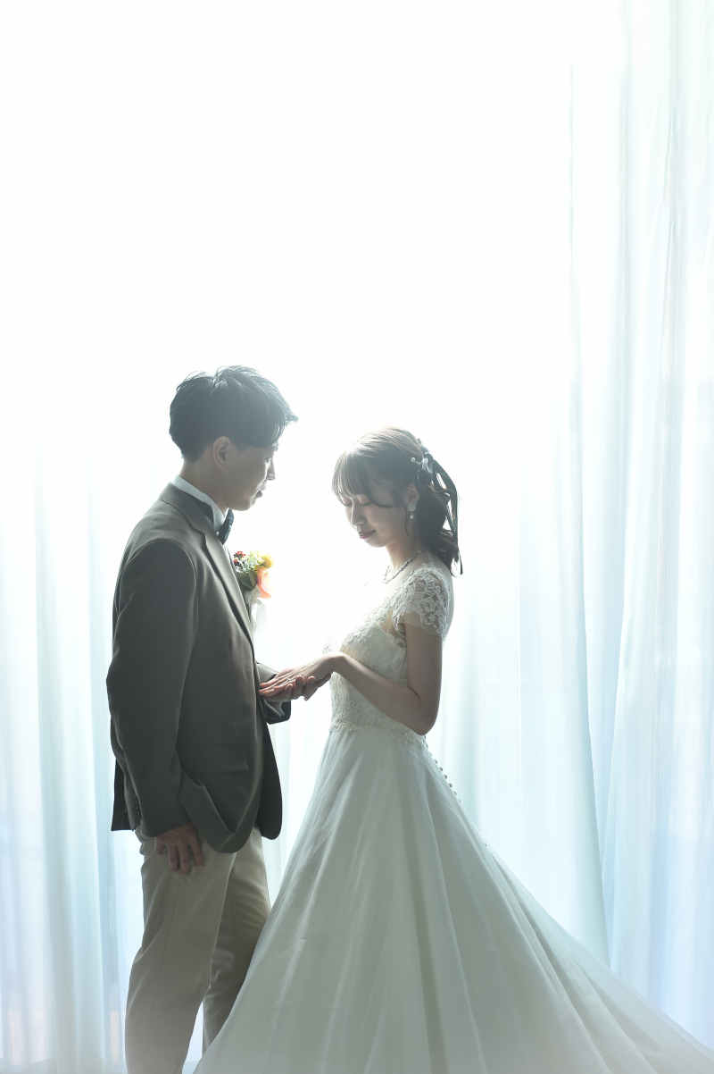 ウエディングドレスでの撮影