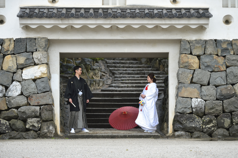 雨上がりの大垣城・・・