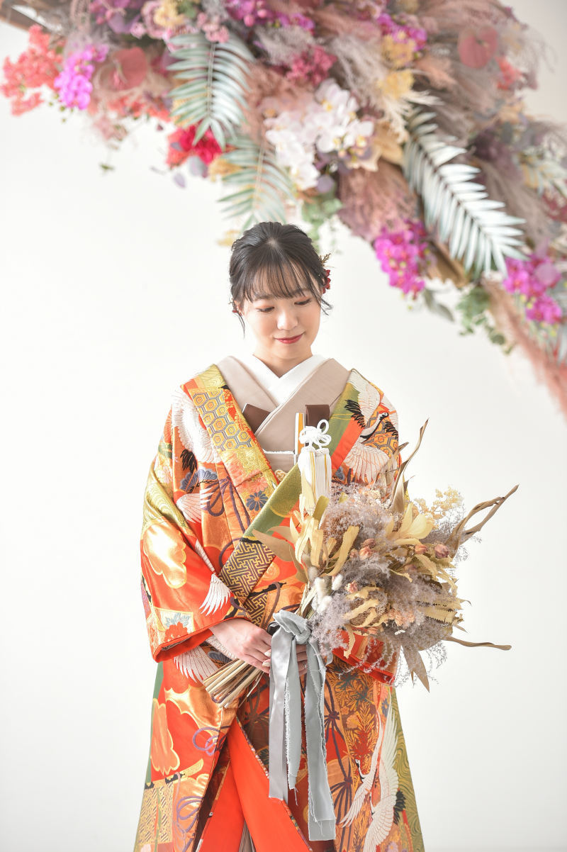 掛下そのままでの色打掛。