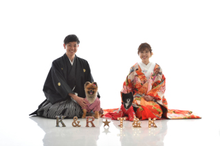 【和装１点】スタジオ→ロケ　〜Dog must be with Wedding〜
