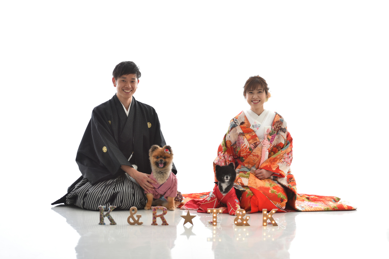 【和装1点】スタジオ→ロケ 〜Dog must be with Wedding〜