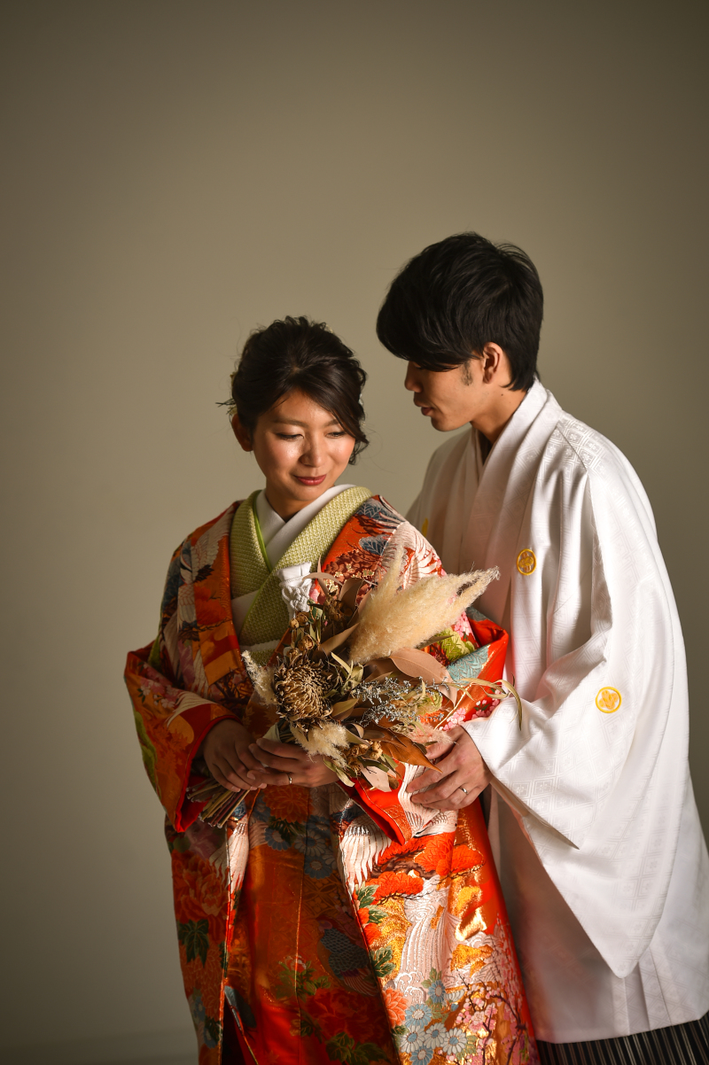 和装にお色直し