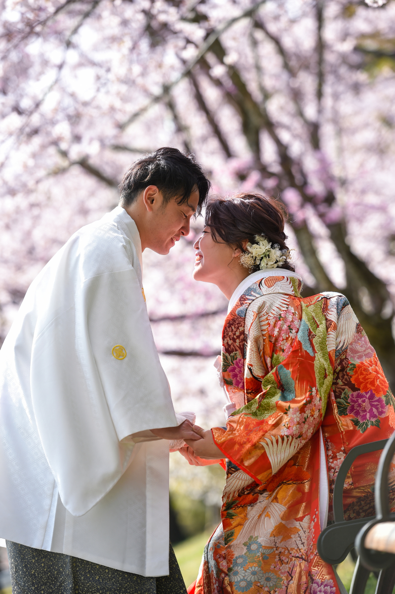 桜の下で・・・