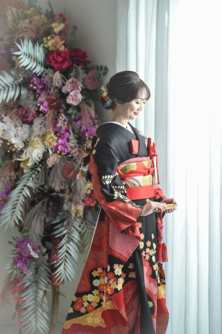 持込の振り袖使用での和装撮影