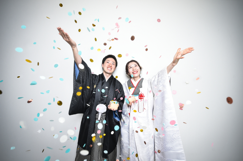 【 ご自宅着付けプラン 】和装1点・プチ自宅撮影+スタジオ撮影プラン、洋装1点・スタジオ撮影