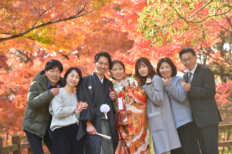 【和装・家族写真多め希望!】結婚は2人だけのことじゃない!大切な家族も一緒にブライダルフォトを楽しみましょう♪