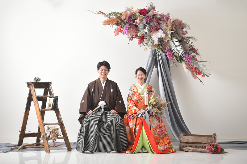 【お洒落な貸切スタジオでNINA風MODERN・STYLE撮影】和装1点のアルバムプランです♪80カット以上撮影!!