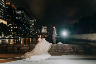【フォトウェディング】東京駅夜