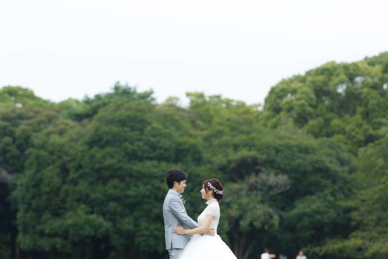 緑の中のお二人