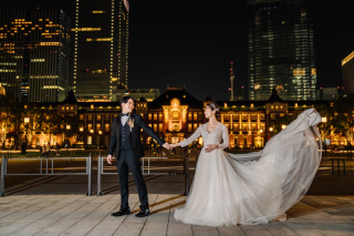 映画のワンシーンのような東京駅ナイト撮影