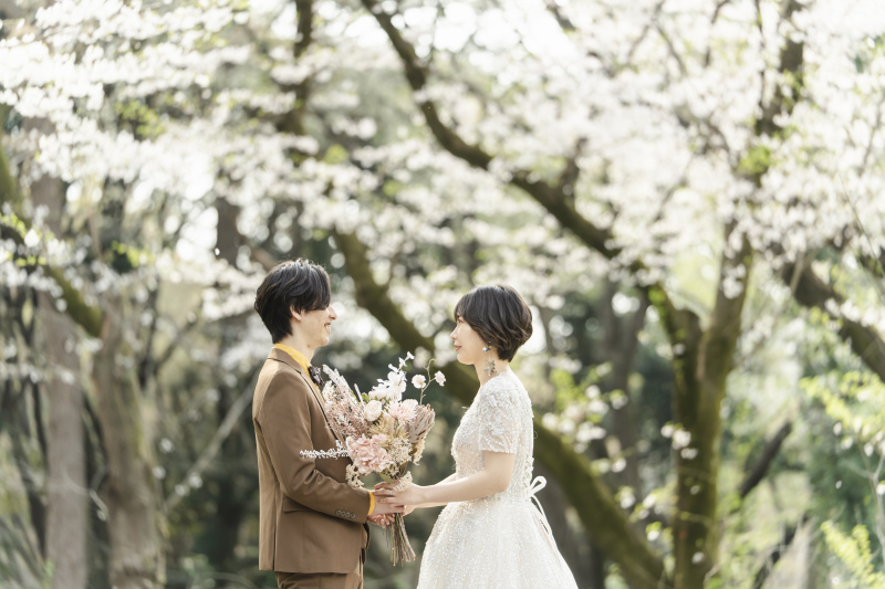 桜咲く代々木公園で
