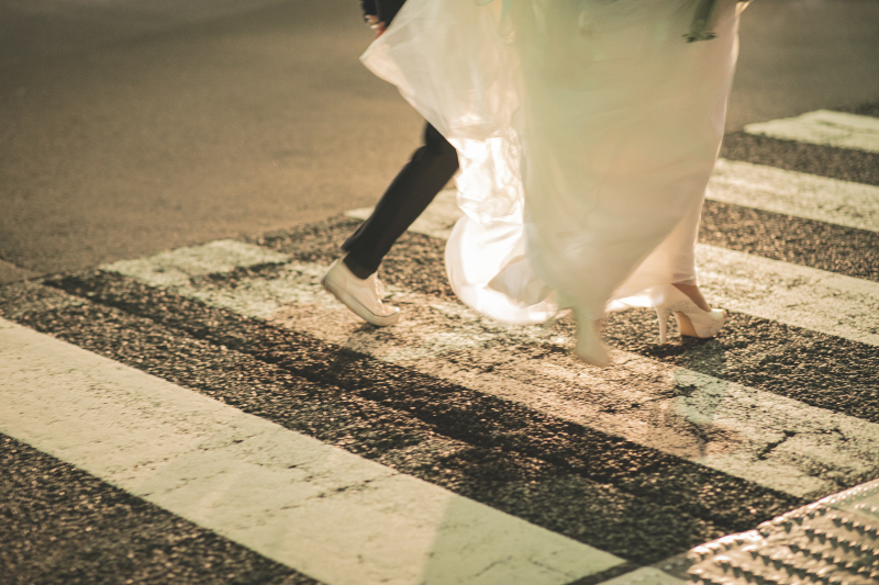 移動中のお足元