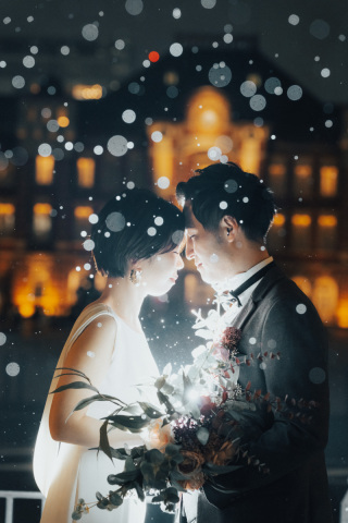 温かな光に包まれる東京駅ナイト撮影