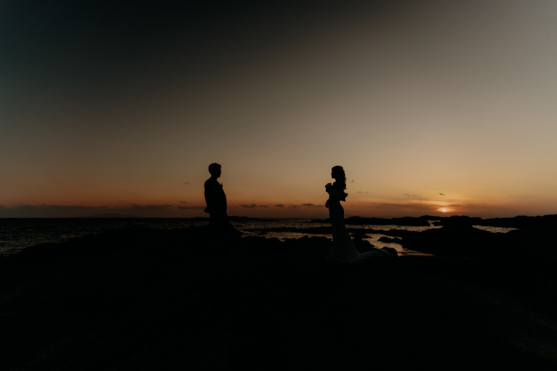 夕景シルエットの美しさ