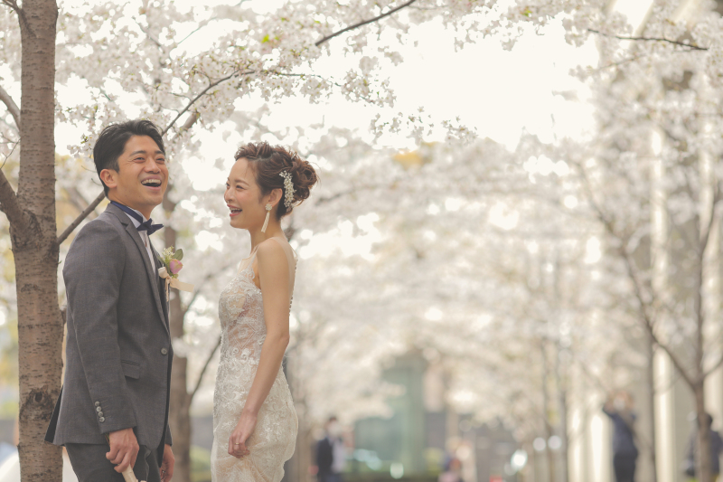 4月限定!満開の桜の中でフォトウェディング