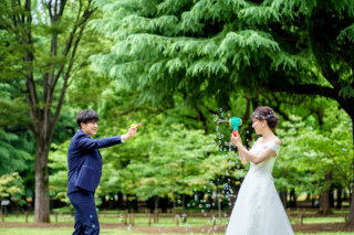 さわやかな風薫る代々木公園フォトウェディング