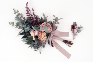 パープル＊クラッチブーケ