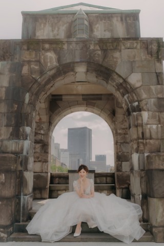 韓国ドレスでフォトウェディング｜BEREL東京 _【東京駅】昼撮影