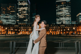 韓国ドレスでフォトウェディング｜BEREL東京 _【東京駅】夜撮影#01