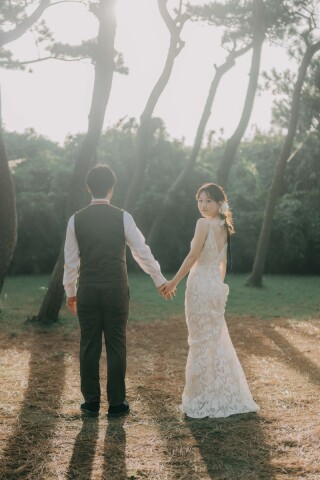 韓国ドレスでフォトウェディング｜BEREL東京 _【城ヶ島】松林