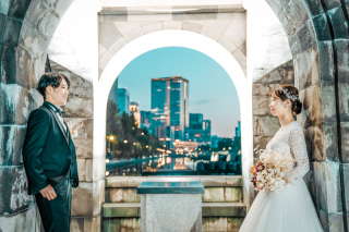 韓国ドレスでフォトウェディング｜BEREL東京 _【東京駅】夜撮影#02