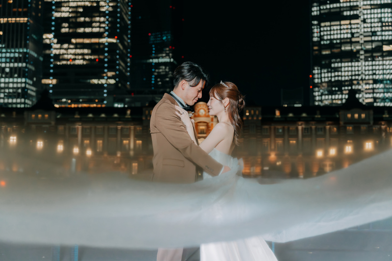 韓国ドレスでフォトウェディング｜BEREL東京 _夜景で撮影できる