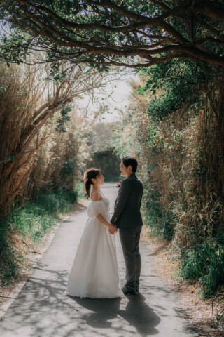 韓国ドレスでフォトウェディング｜BEREL東京 _【城ヶ島】松林