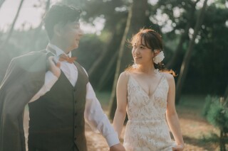 韓国ドレスでフォトウェディング｜BEREL東京 _【城ヶ島】松林