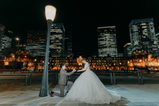 韓国ドレスでフォトウェディング｜BEREL東京 _【東京駅】夜撮影#02
