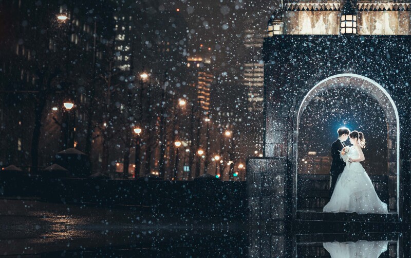 韓国ドレスでフォトウェディング｜BEREL東京 _夜景で撮影できる