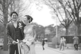 お二人の優しい笑顔を