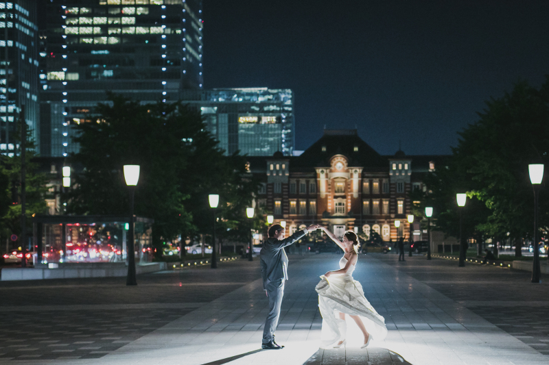 【東京半日フォト&ムービーツアー】サンセット〜東京駅ナイトプラン データ200カット以上