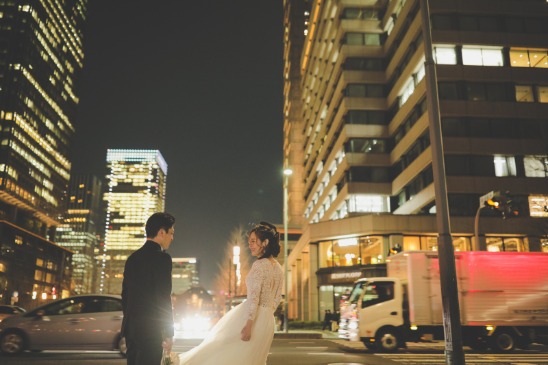 【東京駅ナイトフォト】*データ100カット*東京駅周辺ロケ撮影で「フォトアルバム付き」のスタンダードプラン☆