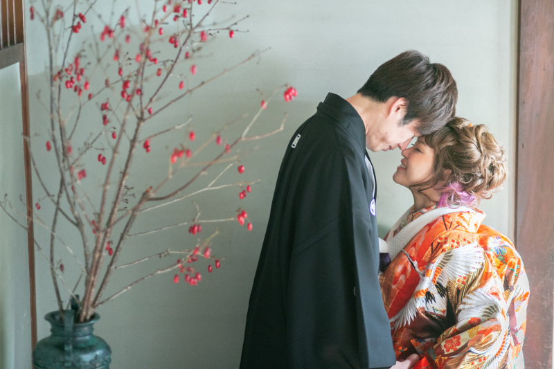 入籍の記念にロケ 町家プランでの撮影です 撮影日 18年11月12日 京都 町家寫眞館 ロケ 京都町家寫眞館 Kyoto Machiya Studio 京都府でフォトウェディング探すならphotorait