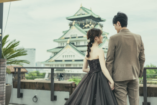 ブラックカラードレス × ミライザ大阪城