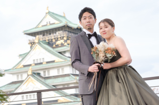 グリーンカラードレス