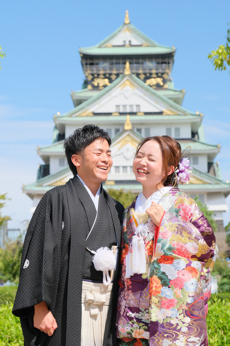 色んな角度の大阪城を楽しんで